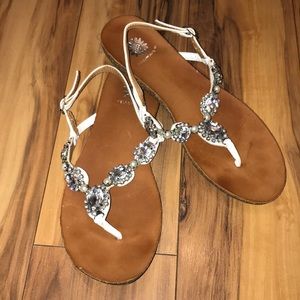 EUC - Yellowbox Rhinestone Sandals, Sz 7.5